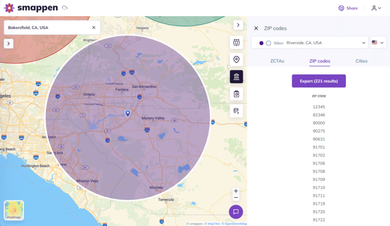 Zip Code Radius A Comprehensive Guide For Businesses Smappen